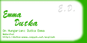 emma dutka business card